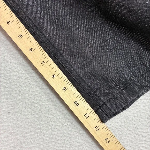 Y2K Brooklyn Unlimited Baggy Jorts Men 38x11 Black Embroidered Denim Jean Shorts - Picture 6 of 7